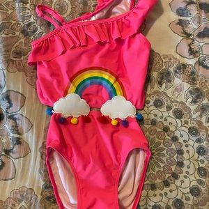 Rainbow Bathing Suit Monokini Girls 6x Sol Swim